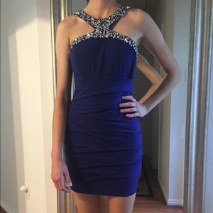 Bedazzled blue Jodi Kristopher dress